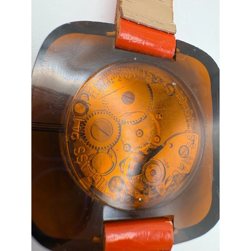 Vintage Swiss Jowissa Diamond Line Tortoiseshell manual wind Watch running